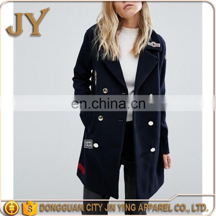 Dongguan Humen Wholesale Factory Detachable Hood Classic Duffle Toggle Placket Coats for Girl JYABC017