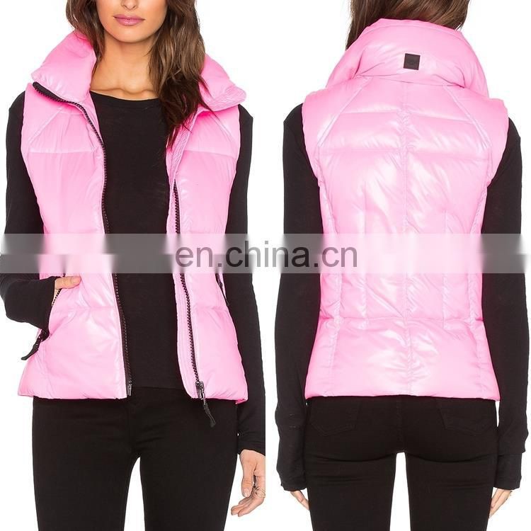 pink windproof vest jacket women jackets women 2016 winter leather jacket women waterproof