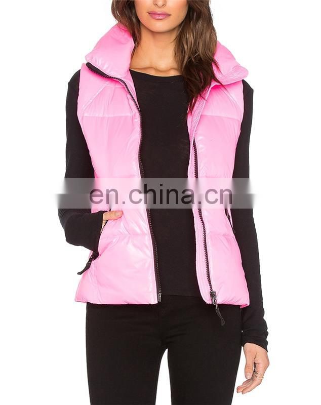 pink windproof vest jacket women jackets women 2016 winter leather jacket women waterproof