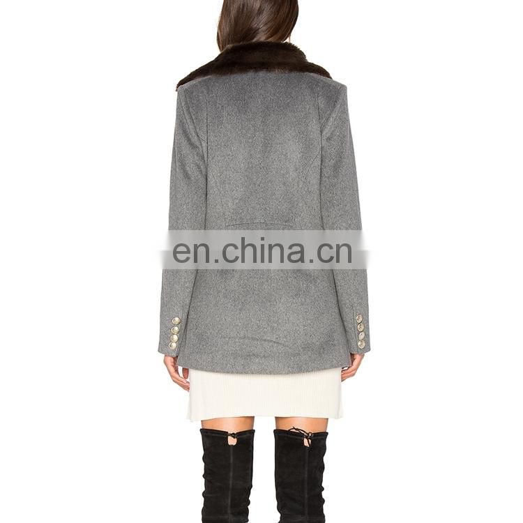 ladies fashion clothing grey life jacket ladies long coats black fur collar winter coat