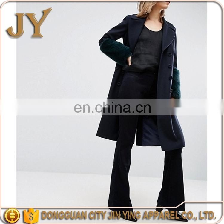 Dongguan City Garment Manufaturer Women Long Coats Cool Coats for Women Wool Mix Outwear