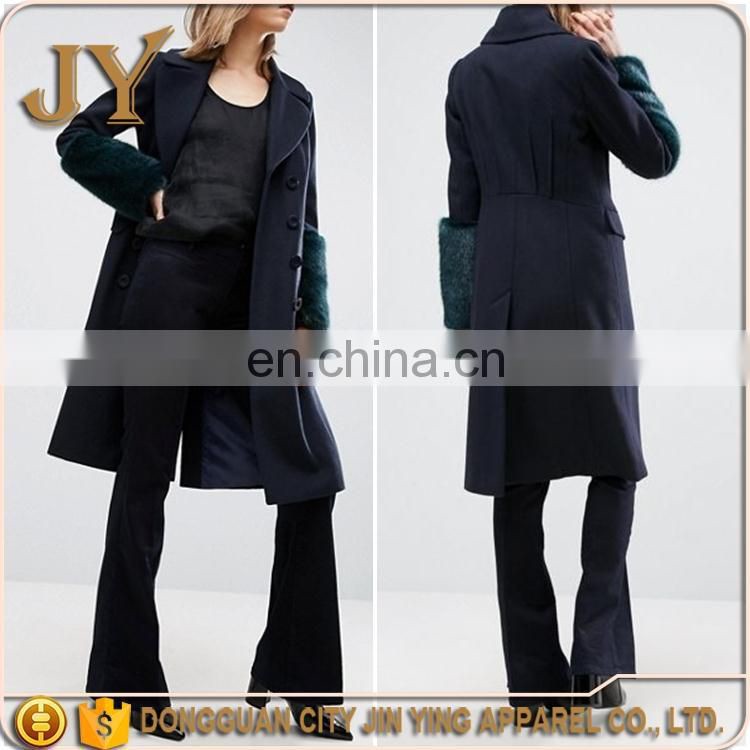 Dongguan City Garment Manufaturer Women Long Coats Cool Coats for Women Wool Mix Outwear