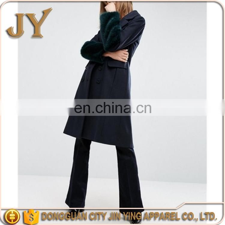 Dongguan City Garment Manufaturer Women Long Coats Cool Coats for Women Wool Mix Outwear