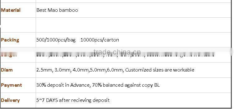 Daisi Bamboo BBQ Skewers of Factory Supply