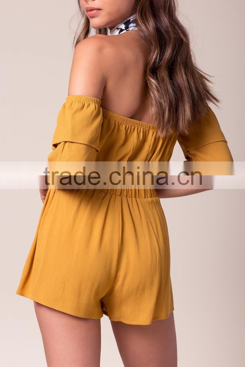 New design women high quality chiffon elastic waistband casual shorts