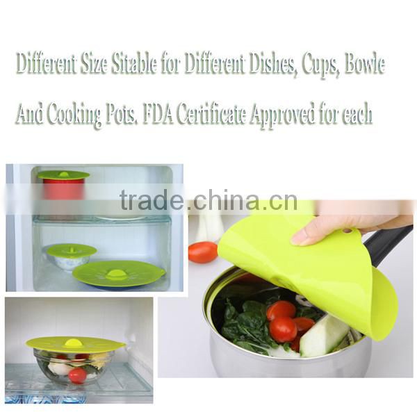 USA FDA Approved Variety Size silicone pot cover lids