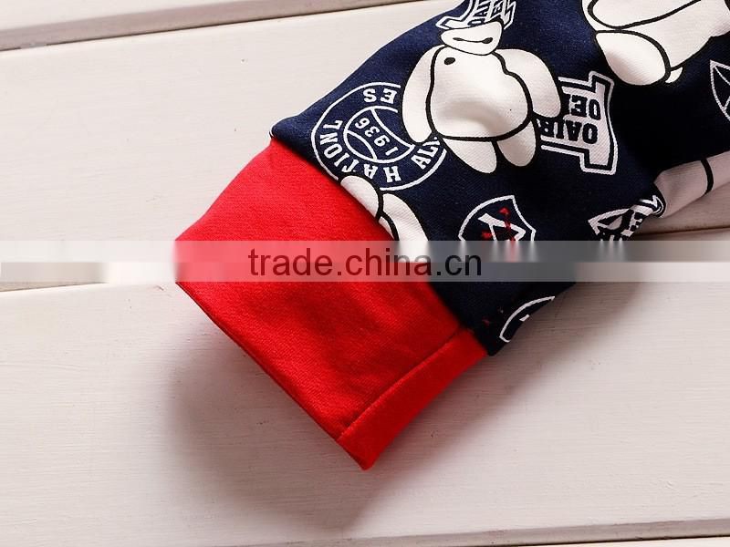 The boy autumn suits new children's cartoon children's leisure sports sweater three piece