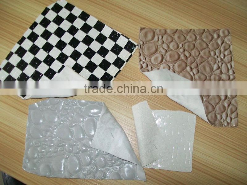pvc leatherette stock lots for women bag and shoes