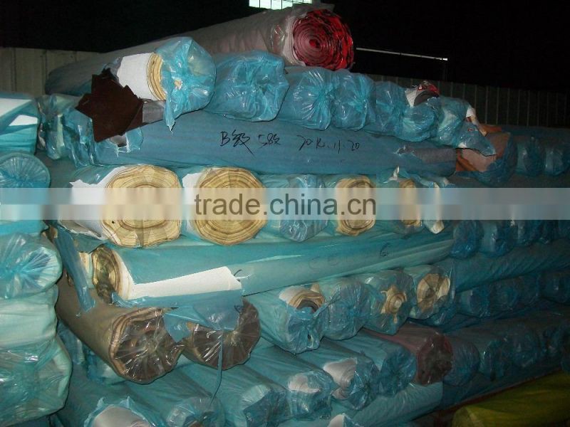 pvc leatherette stock lots for women bag and shoes