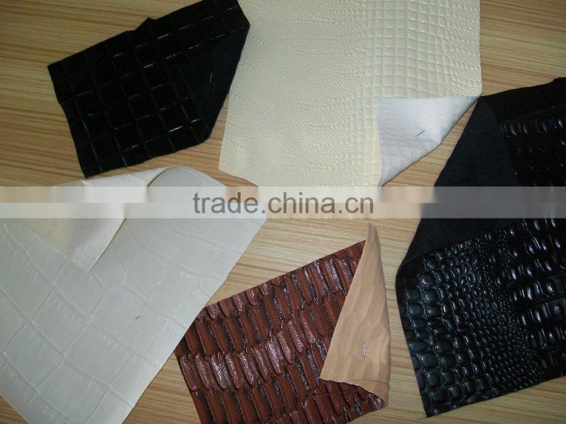 pvc leatherette stock lots for women bag and shoes