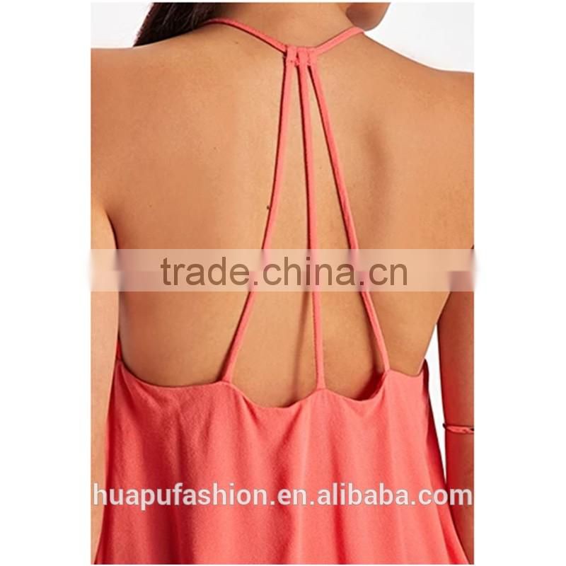 HP680072 wholesale new design printing front short back lady top woman blouse