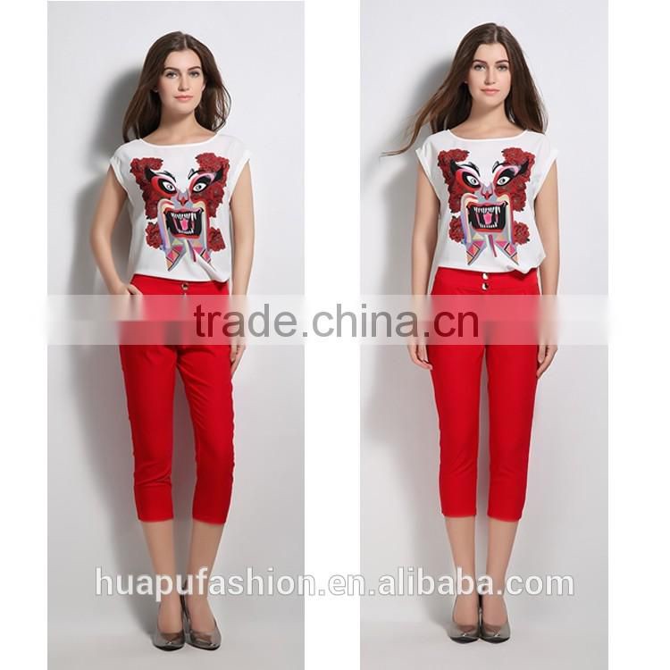 HP680048 OEM Service guangzhou garment manufacturer latest digital printing lady blouse