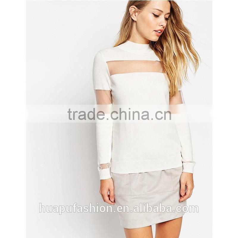 HP680078 wholesale new design printing front short back lady top woman blouse