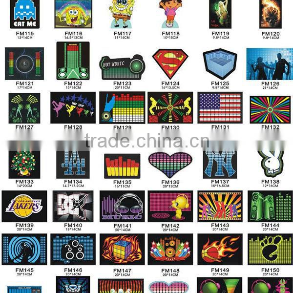 Factory manufacturer sound active Led tshirt