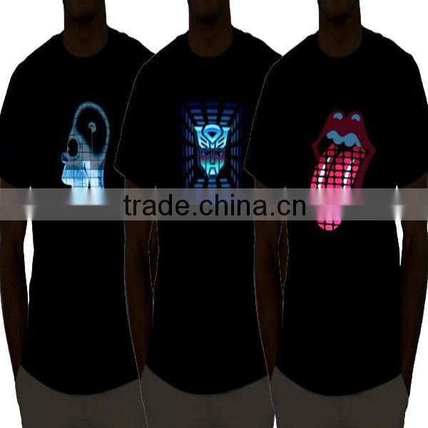 EL Man Sound Activated Custom Led Light T Shirt