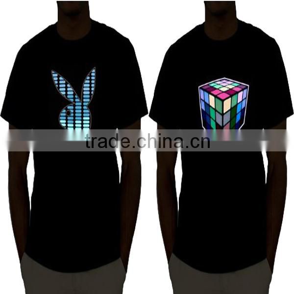 EL Man Sound Activated Custom Led Light T Shirt