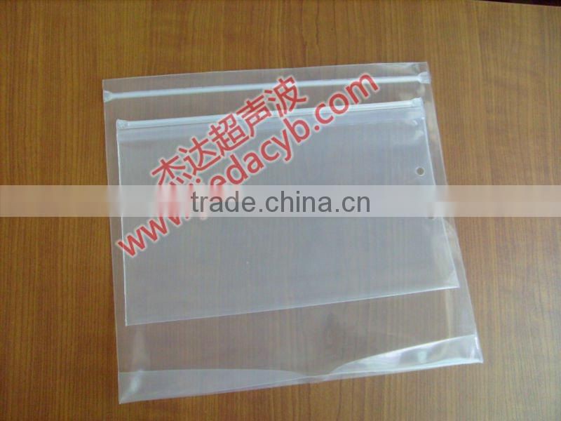Ultrasonic welding machine for making Slider ziplock bag