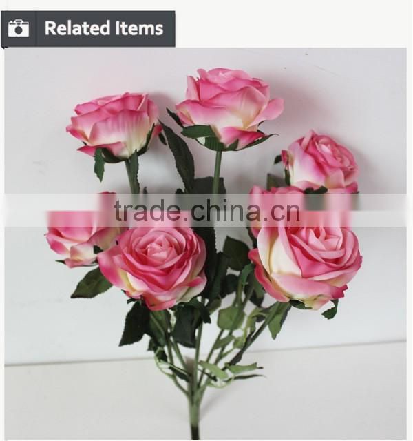 Factory direct artificial bouquet wedding rose flowers