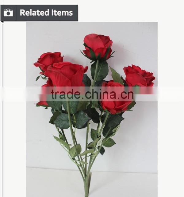 Factory direct artificial bouquet wedding rose flowers