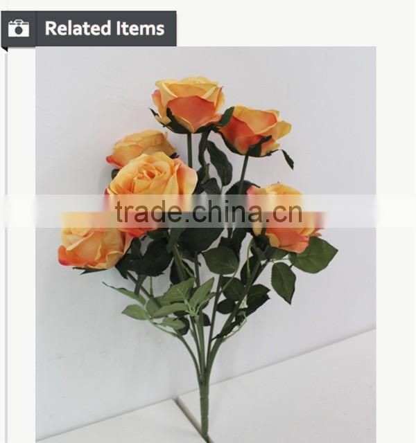 Factory direct artificial bouquet wedding rose flowers