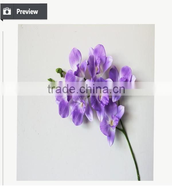 New arrival flower home decoration real touch 7 flowers purple Dendrobium