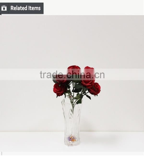 High quality fabric artificial rose of 7 head