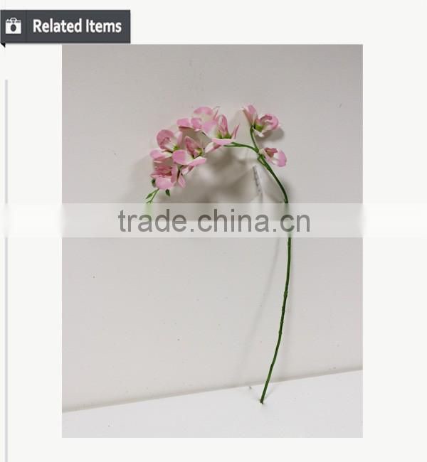New arrival flower home decoration real touch 7 flowers purple Dendrobium