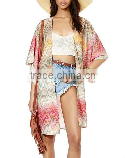 2015 Manni Women Sheer Chiffon Long Casual Summer Outwear