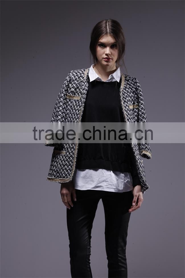 jacquard cloth poppy delevingne ladies winter coats wholesale clothing