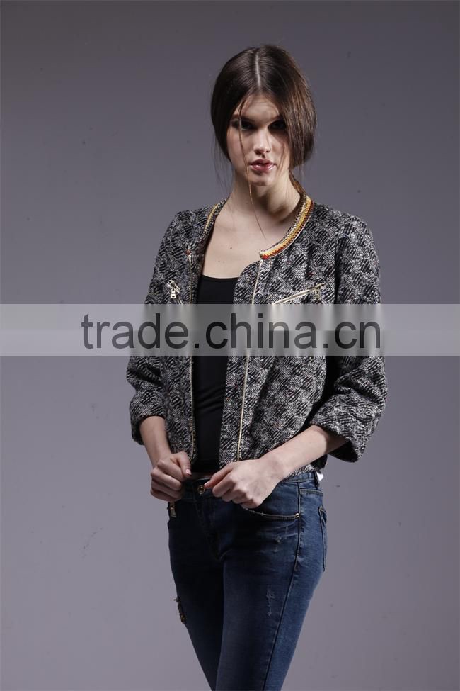 New collection latest design european style winter woman jacket