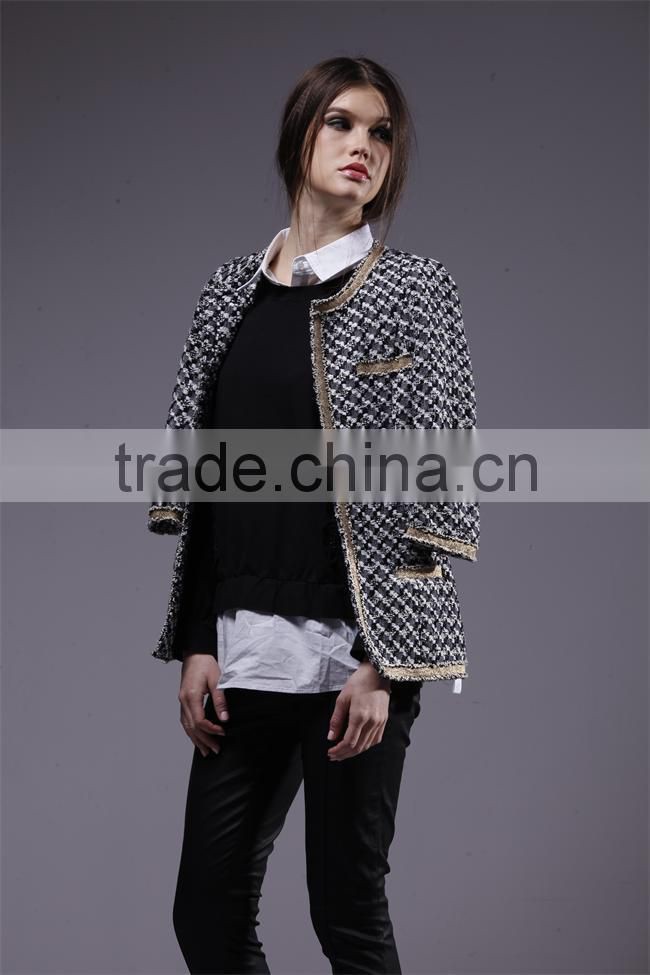 jacquard cloth poppy delevingne ladies winter coats wholesale clothing