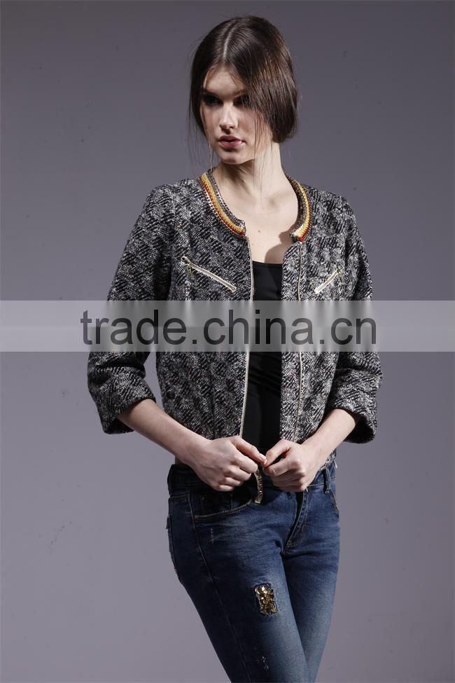 New collection latest design european style winter woman jacket