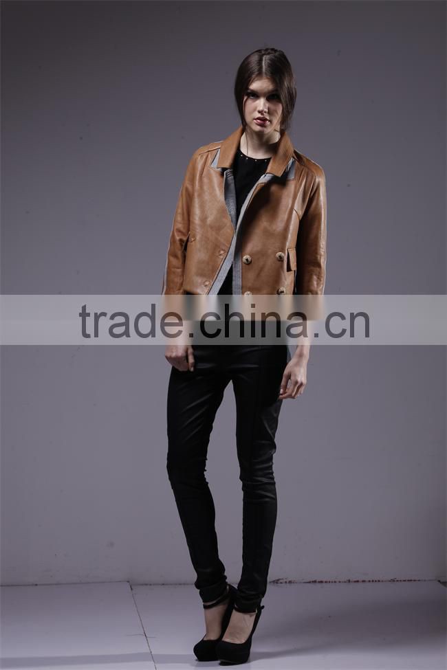 new design smart leather Motorcycle Jacket women clothing