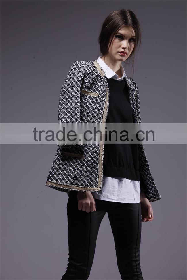 jacquard cloth poppy delevingne ladies winter coats wholesale clothing