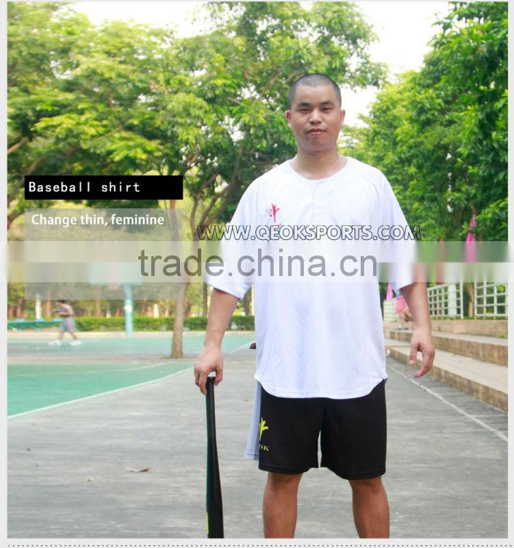 Good Quality White Full Sublimation Baseball Wear Baseball Shirt