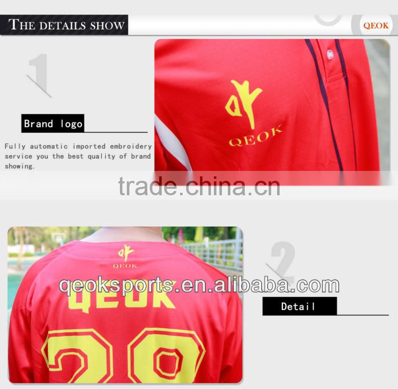 Good Quality Red Full Sublimation Baseball Wear Baseball Shirt