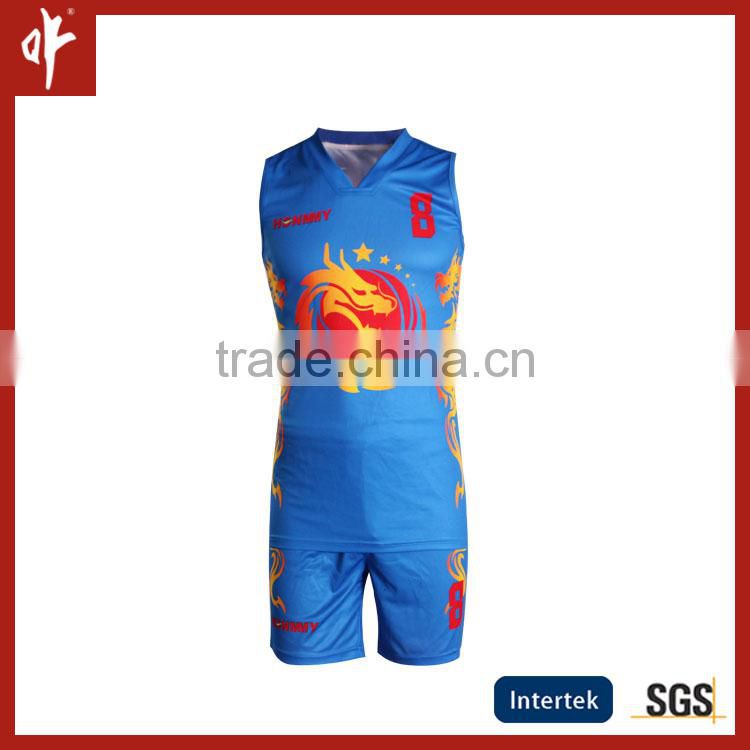 Sublimation Blue Basketball uniforms jerseys Design, customized sublimation summer playing relax Elastic waistband shorts