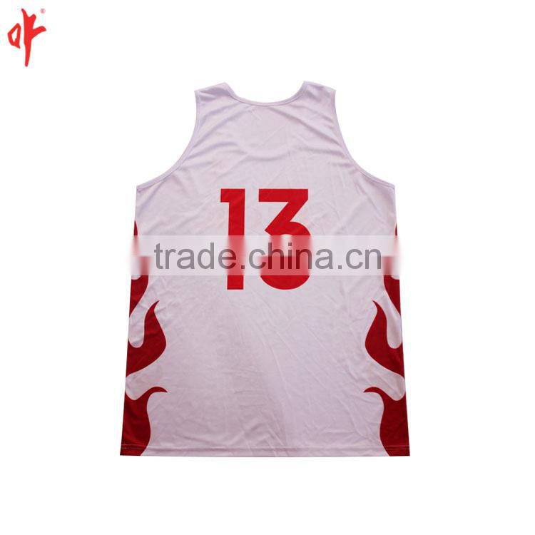 Popular basketball vests design high quality sublimation