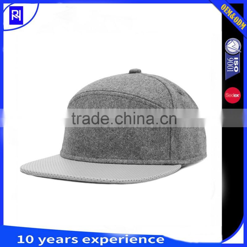 new fashion blank flat brim 5 panel Snapback Caps