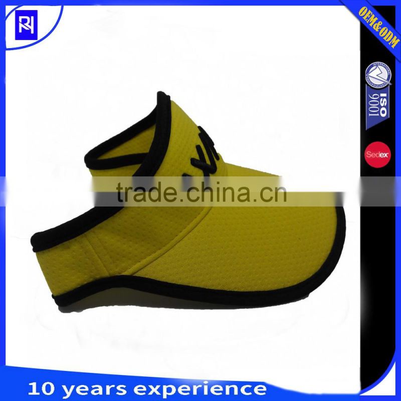 fashion snapback cap 3D embroidery visor cap hats factory custom design sun visors caps