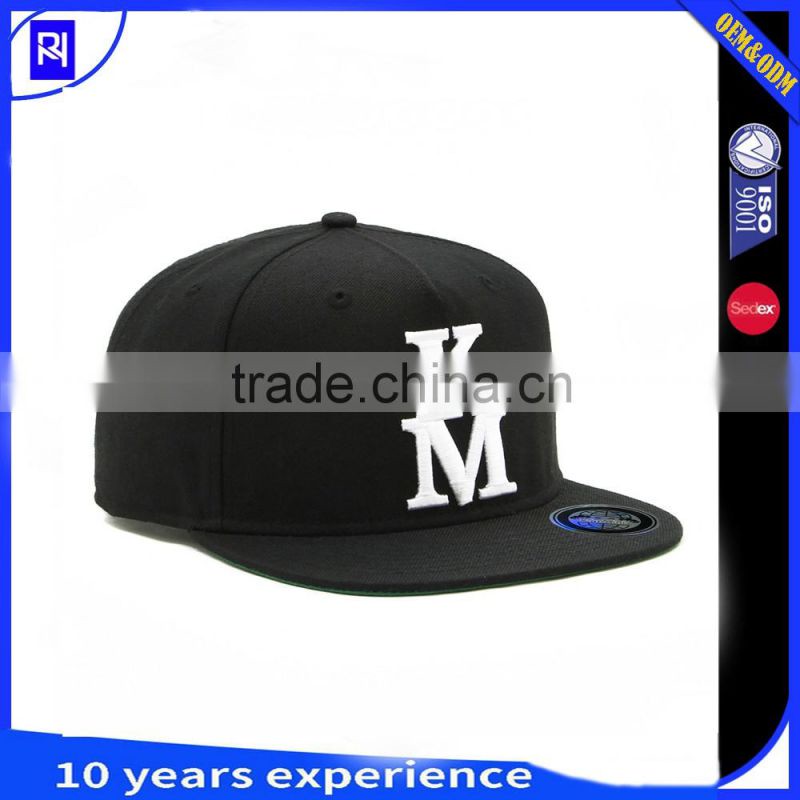 new fashion 3d embroidered 5 panel flat Cap 3D embroidered Flat Bill Snapback Caps