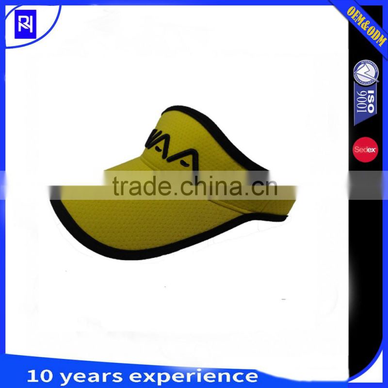 fashion snapback cap 3D embroidery visor cap hats factory custom design sun visors caps