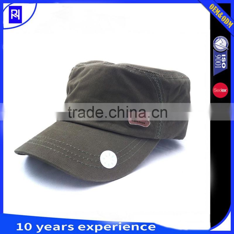 custom fashion Military Style Cap Metal stamp Amry hat