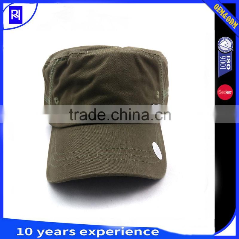 custom fashion Military Style Cap Metal stamp Amry hat