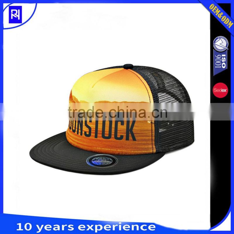 new design hats women snapback trucker cap with digital printing