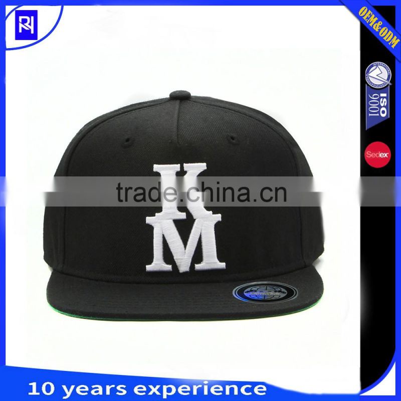 new fashion 3d embroidered 5 panel flat Cap 3D embroidered Flat Bill Snapback Caps