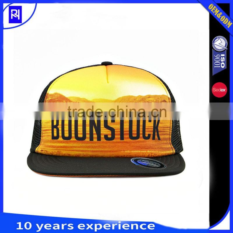 new design hats women snapback trucker cap with digital printing