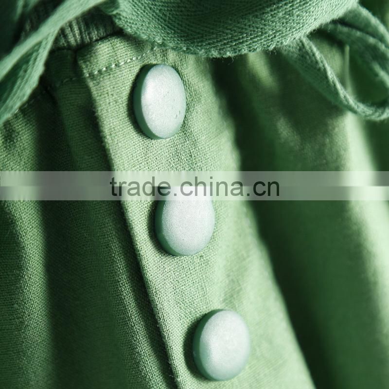 Women new fashion pencil fit pink linen cropped trousers