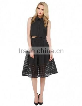 Girls Black Lace Doublelayer Fashion Puffy Skirt