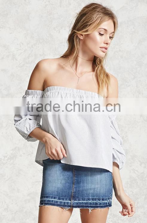 Woman Fashion light blue cotton high waist slim tight Short Jeans Skirts